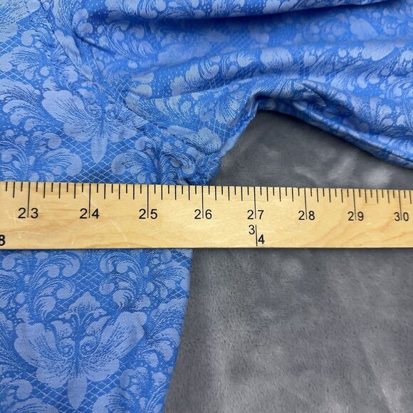 Robert Graham Shirt Men's Size 3XL Blue Bayview Long Sleeve Button Up Flip Cuff - Picture 11 of 12